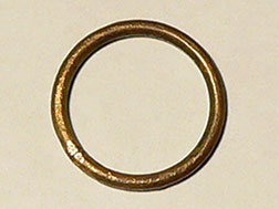 Ring made of a soldered brass wire