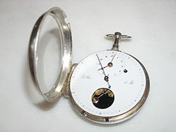 Handmaking of the silver case for an antique movement pocket watch Dubois & Fils early 19th cent. (front view)